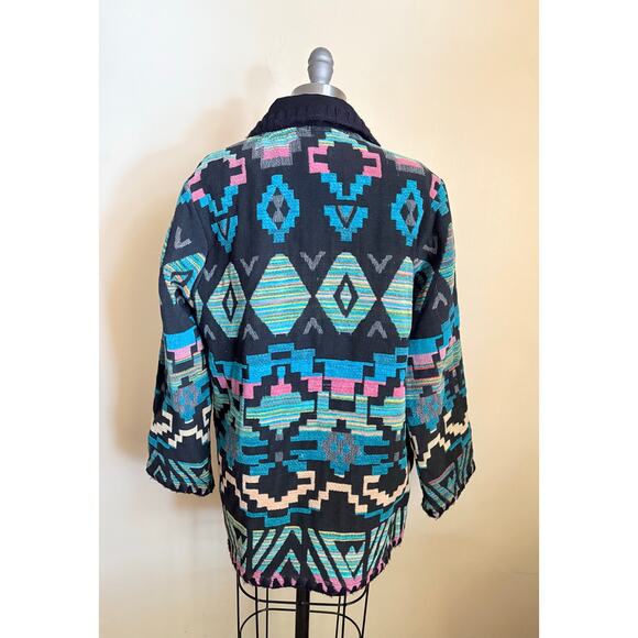 Cedar Canyon Southwestern Aztec Jacket Women’s Small Cotton Boho Vintage - Picture 5 of 6